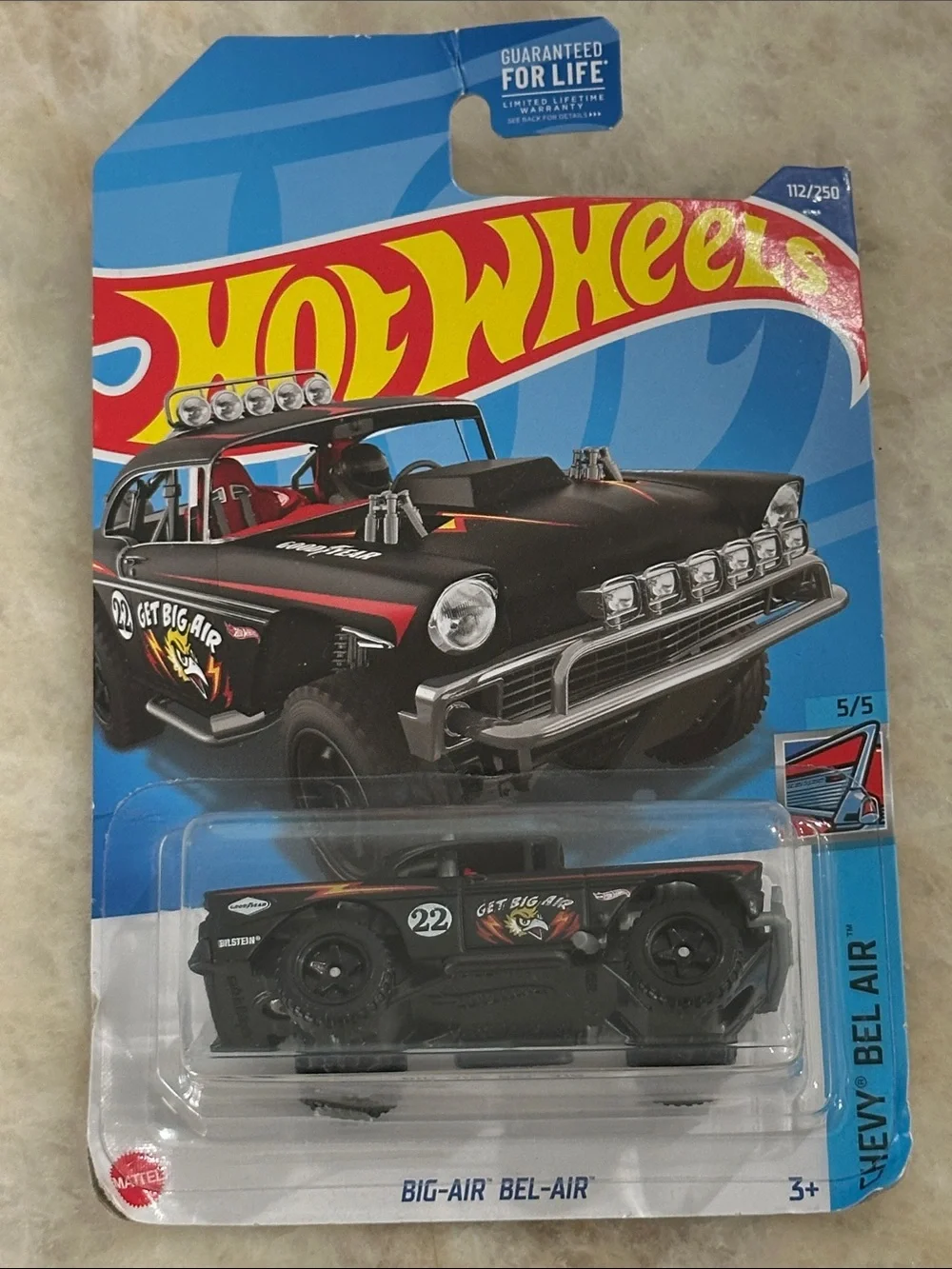 Hot Wheels Big-Air Bel-Air Kids Toy Car - Black